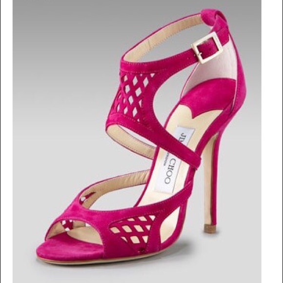 Jimmy Choo Shoes - Jimmy Choo Pink Suede Heels